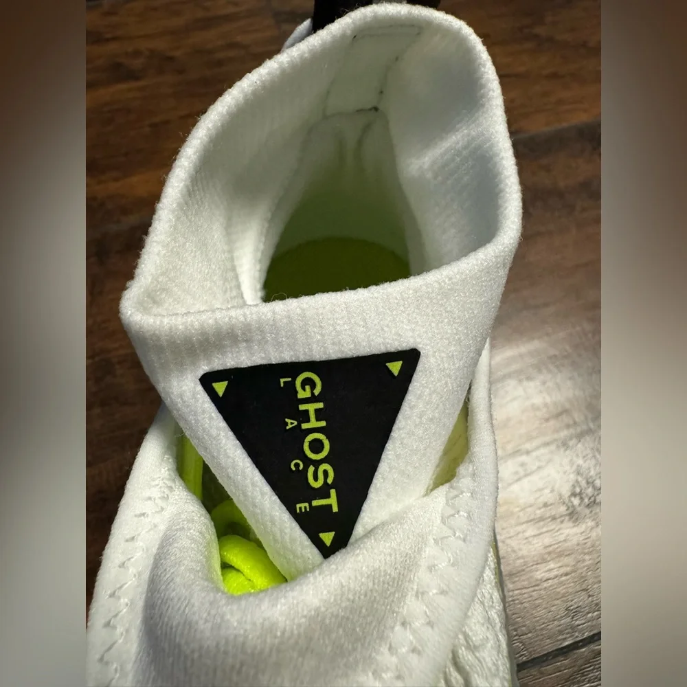 Nike Vapor Edge Pro 360 Ghost Laces Cleats Men Size 9 Neon/Smoke Gray Fast Ship - Picture 10 of 11